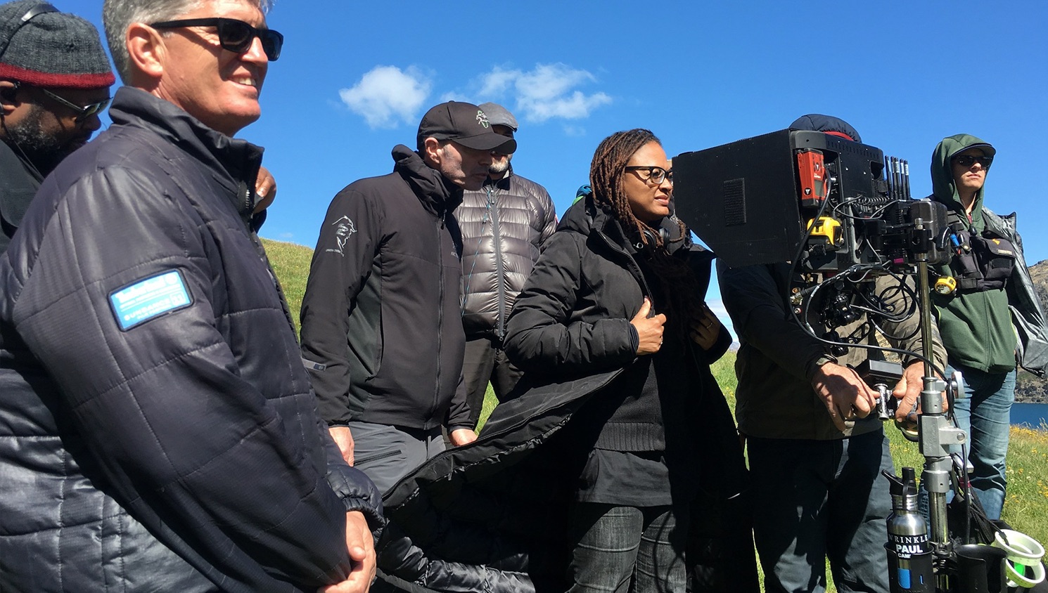 Ava DuVernay on set