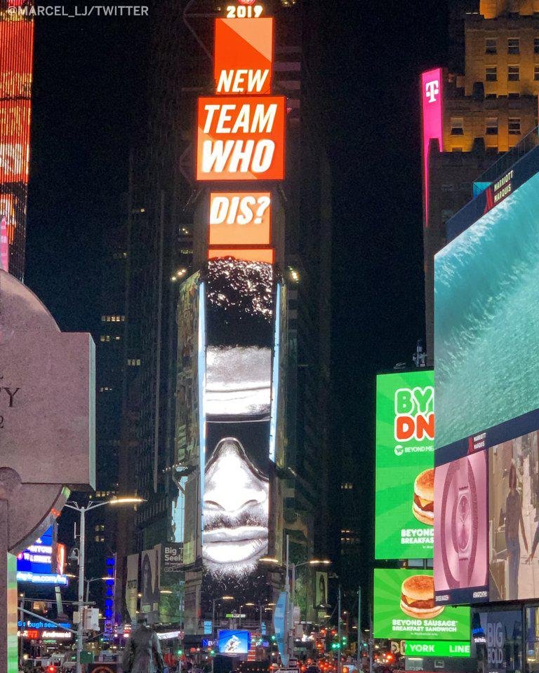 Odell Beckham Jr. in Times Square
