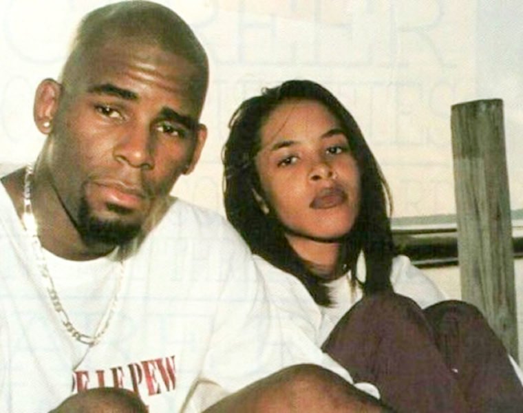 R. Kelly in a promo image with Aaliyah