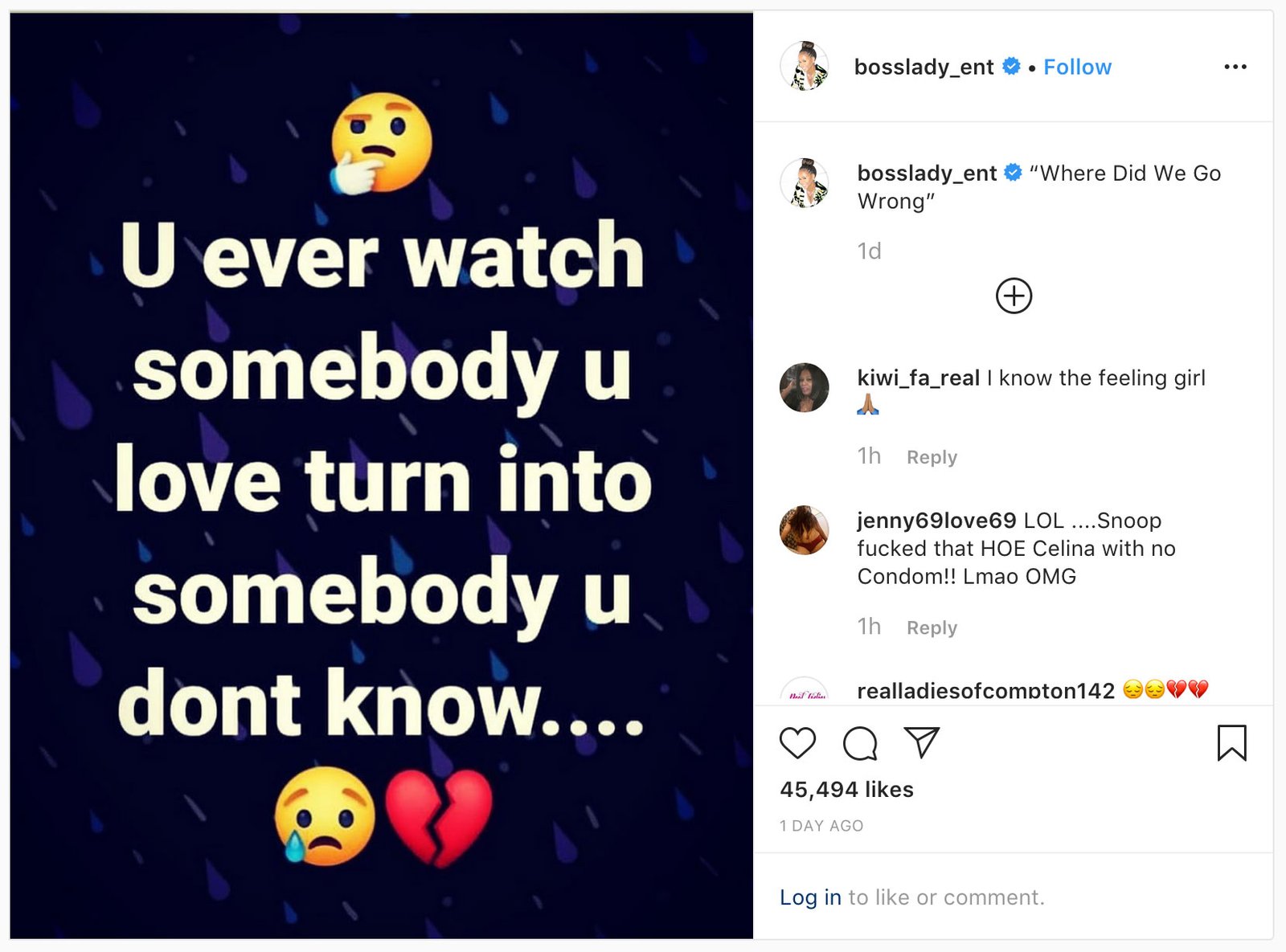 Shante Monique Broadus Instagram post, December 2019