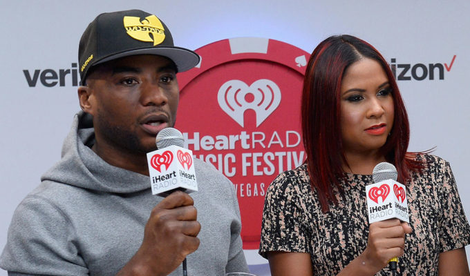 Angela Yee and Charlamagne Tha God