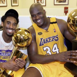 Kobe Bryant and Shaquille O’Neal win championship