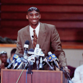Kobe Bryant enters NBA draft