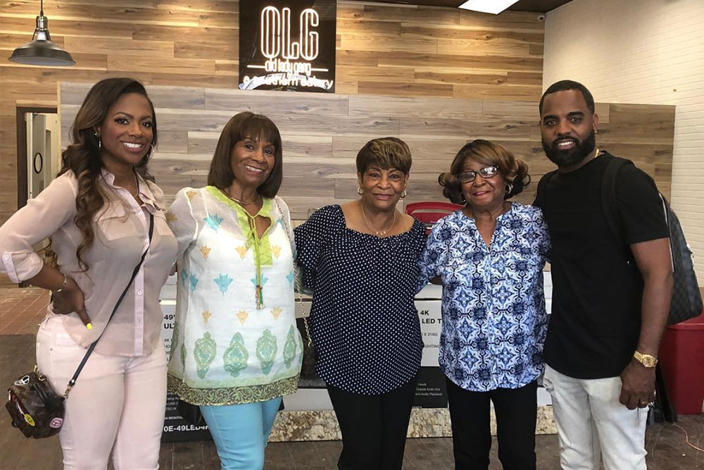 Kandi Burress and family at Old Lady Gang