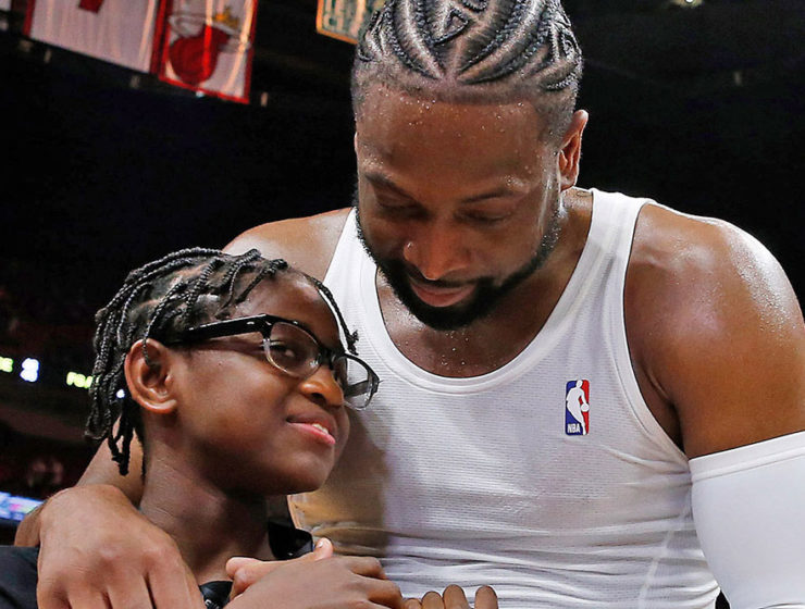 Dwyane Wade with Zaya Wade