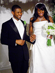 Usher with former bride and current divorcee Tameka Foster