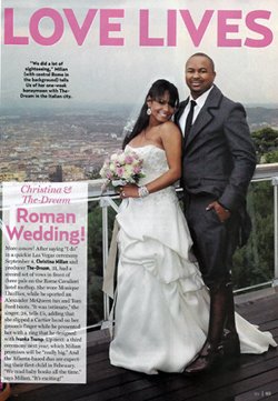 Christina Milian and The Dream exchange nuptials in Rome.